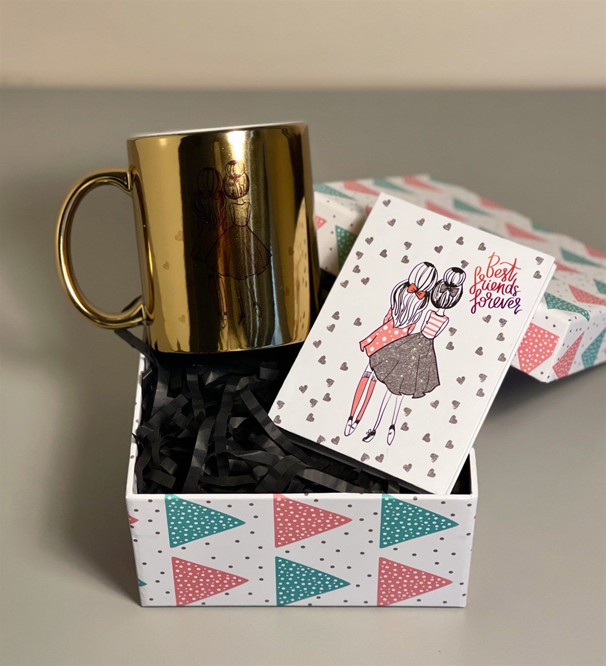 Best Friends Tasarımlı Gold Mini Hediye SetiGiftmodaGmhs100271