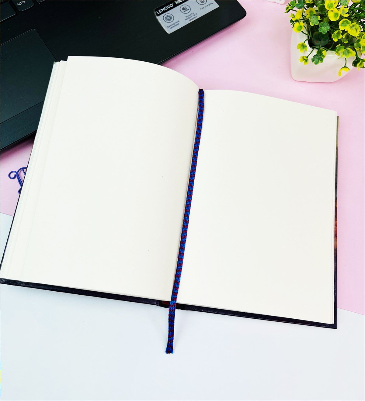 Badem Çiçeği Tasarımlı Kalın Kitap Görünümlü Defter Ve Bez Çanta SetgiftmodaGmhs101808	