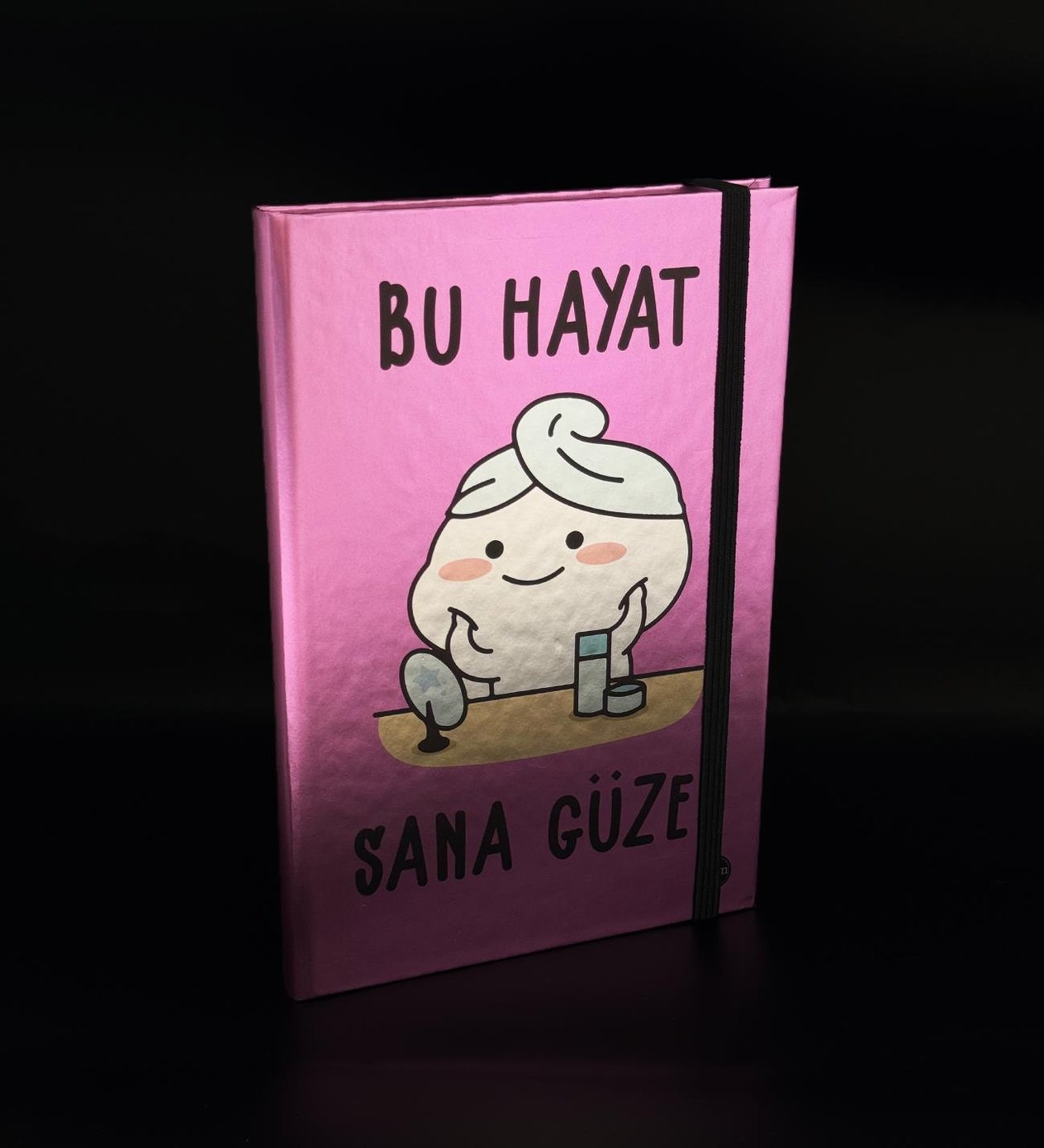 Metal Kapaklı Bu Hayat Sana Güzel Tasarımlı Lastikli DeftergiftmodaBAM-1129