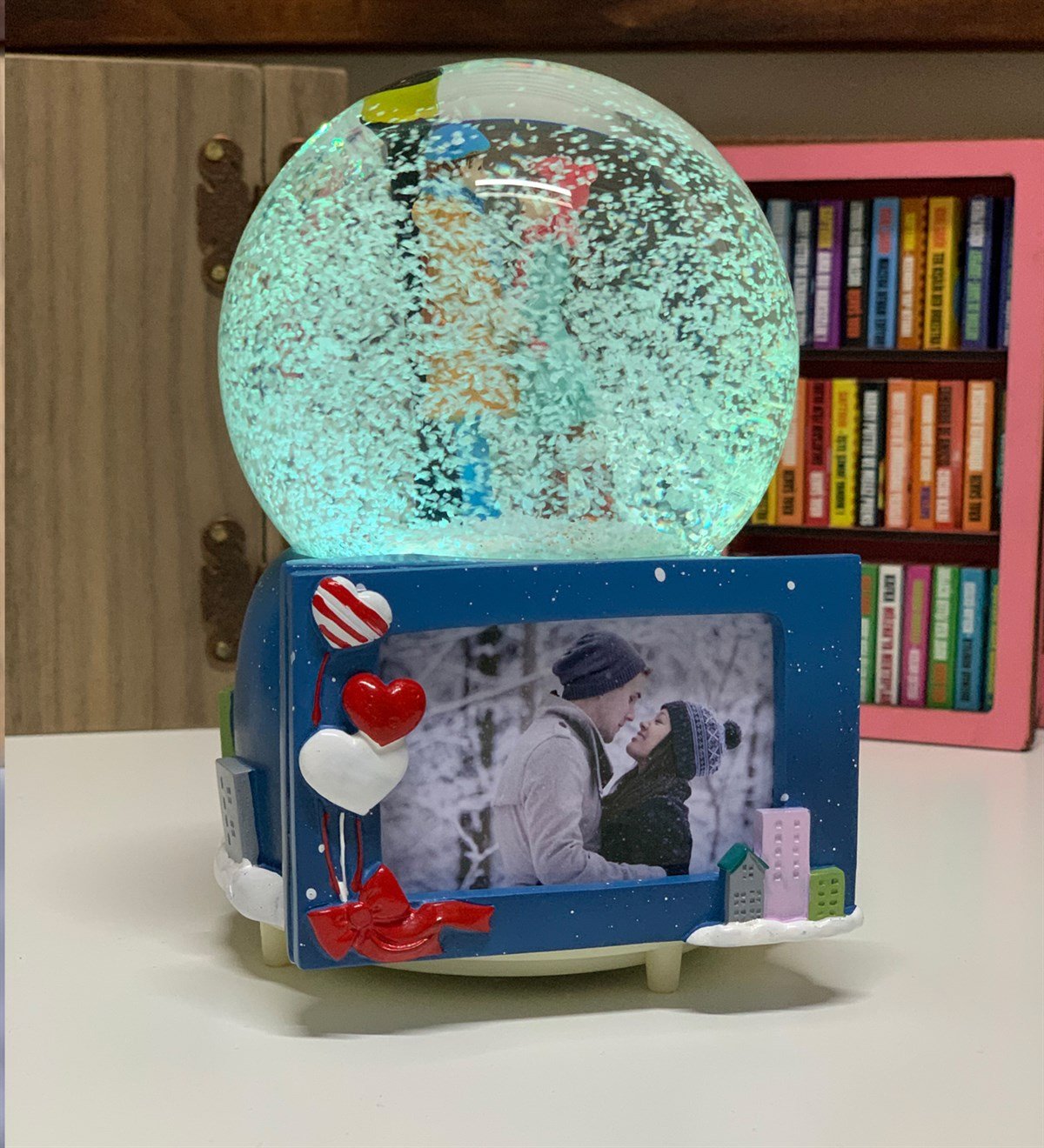 Fotoğraf Çerçeveli Romantik Aşıklar Kar KüresiGiftmodaGG-0005