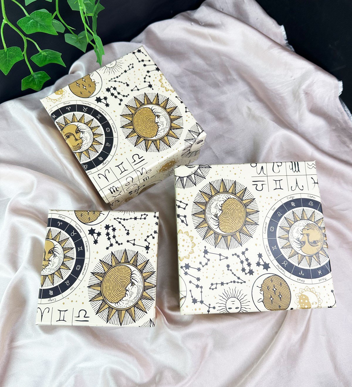 Tarot Ay Ve Güneş Tasarımlı 3'lü KutugiftmodaGmhk10068