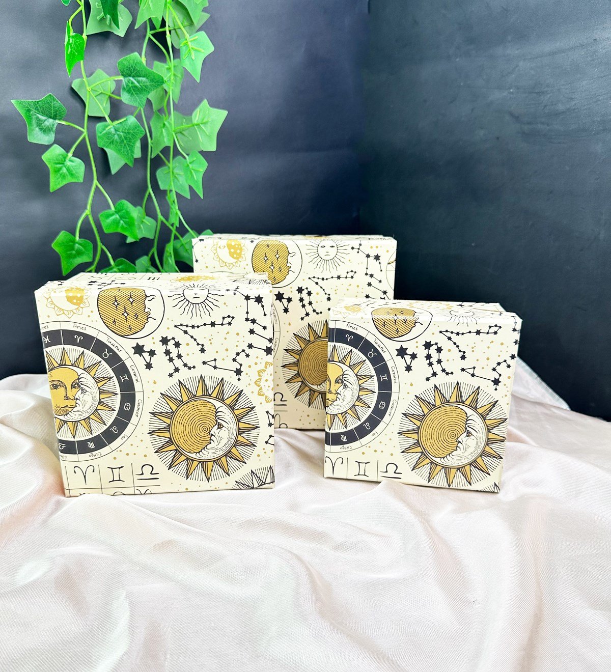 Tarot Ay Ve Güneş Tasarımlı 3'lü KutugiftmodaGmhk10068