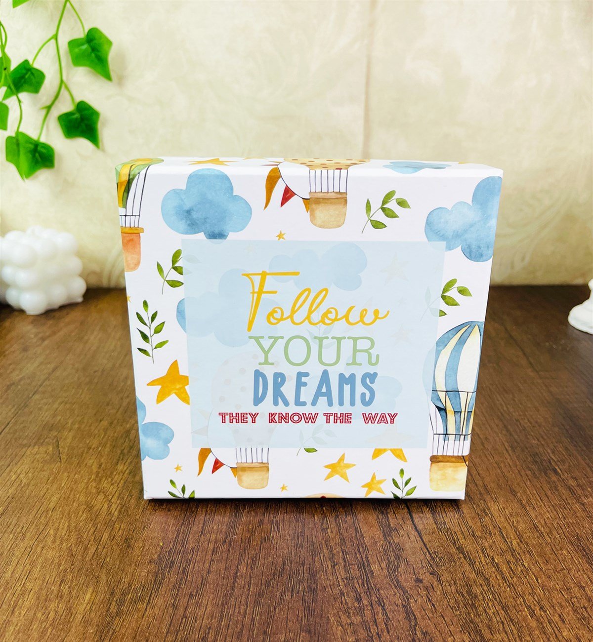 Follow Your Dreams Balon Tasarımlı 3'lü KutugiftmodaGmhk10058
