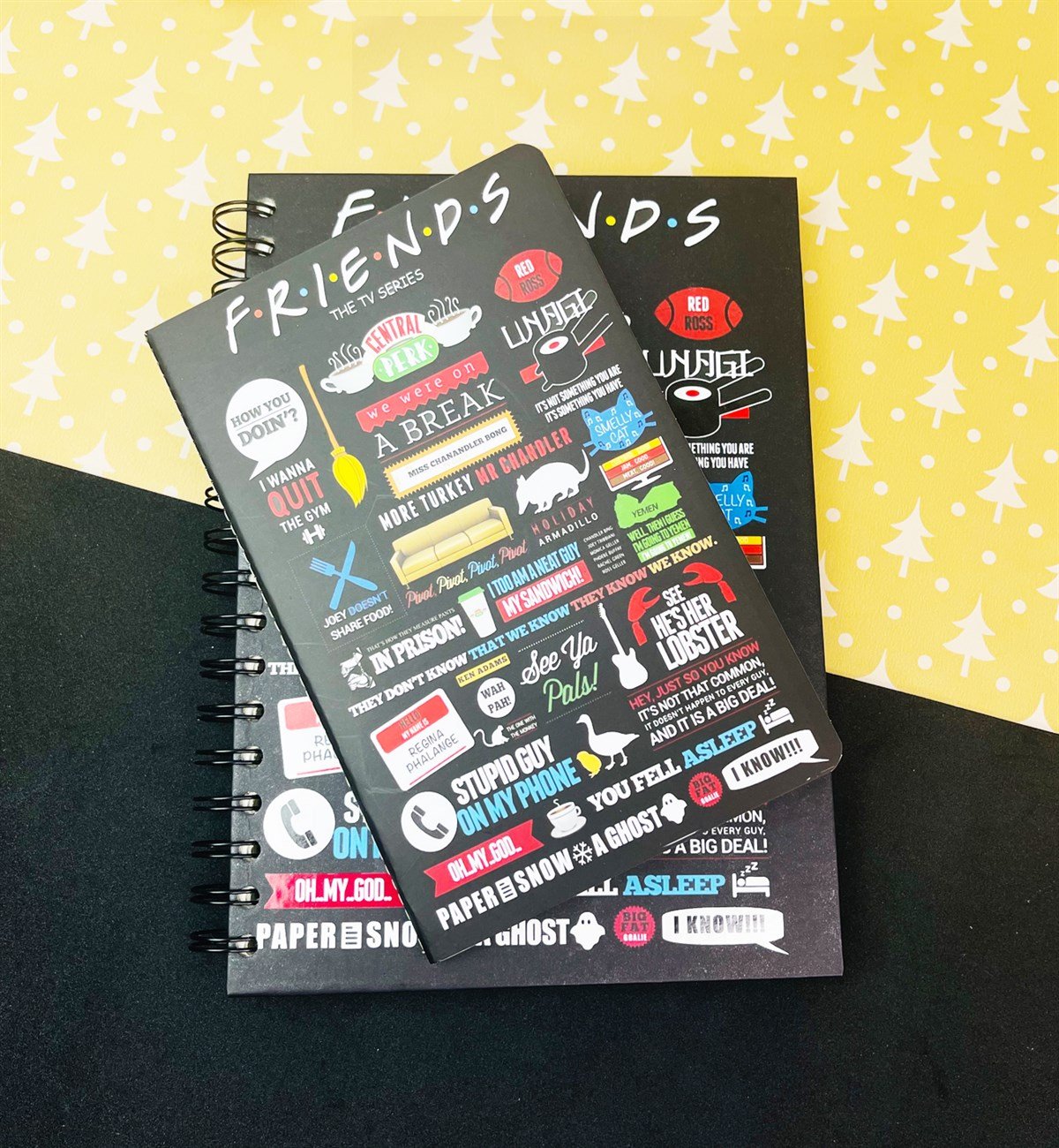 Friends Tasarımlı Spiralli Defter Ve Terzi Dikişli Defter SetgiftmodaGmhs101566