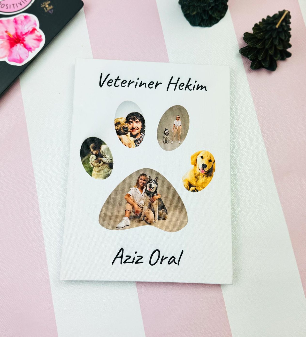 Kişiye Özel Veteriner Pati Tasarımlı Kupa Ve Sert Kapaklı DeftergiftmodaGmhs102013