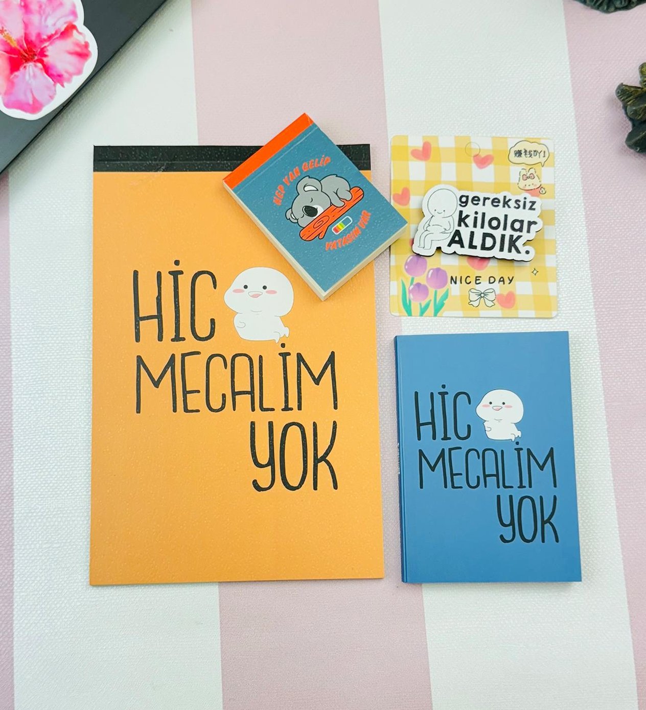 Motto Tasarımlı 4'lü Hediye Seti Seri :3giftmodaGmhs102016