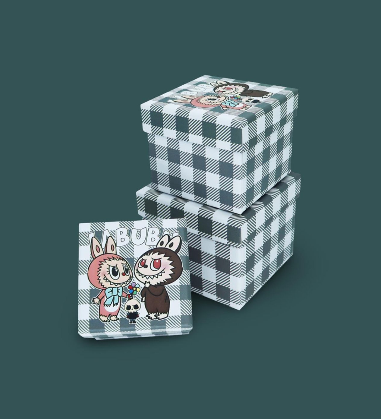 Labubu Seri : 1 Desenli 3'lü Hediye, Kutusu Seti | Mini Kutu Seti ve Kupa SetgiftmodaGmhs102078