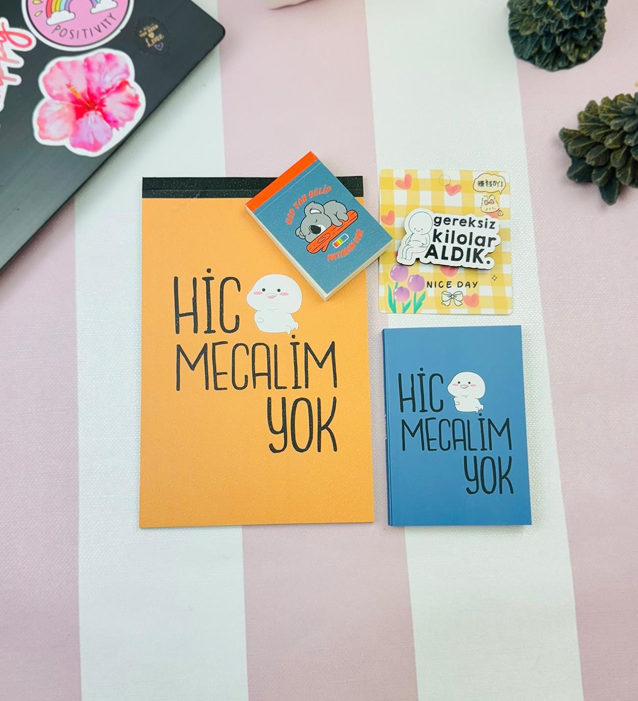 Motto Tasarımlı 4'lü Hediye Seti Seri :3giftmodaGmhs102016