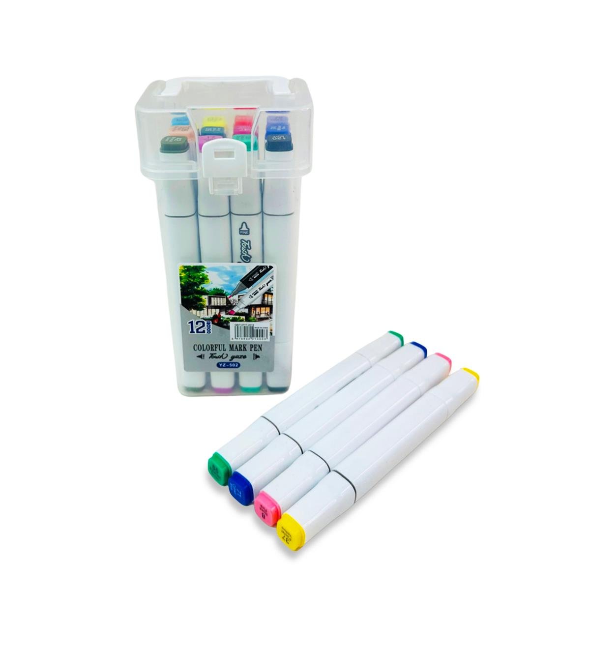 Colorful Çift Taraflı 12'li Marker Kalem SetgiftmodaBam-151
