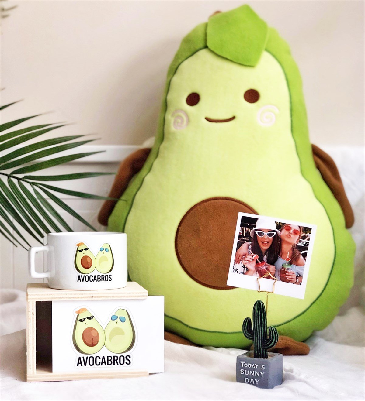Kişiye Özel Kaktüs Not Tutucu Avocado Yastık Ve BRO Best Friends Forever Kutulu KupaGiftmodaK-Ö-Kaktüs-akk-bro-Kupa-Avocado-Yastık 