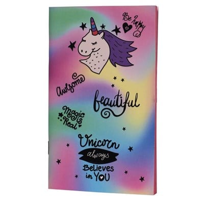 Kiwoodesign Gökkuşağı Renkli Yapraklı Defter