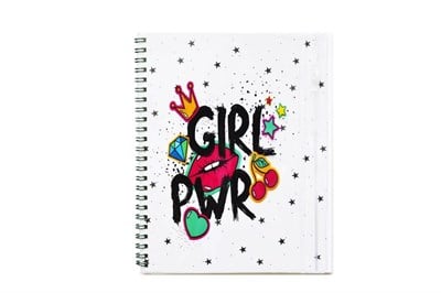 Kiwoodesign Power Girl Çanta Kapaklı Defter ÇK03