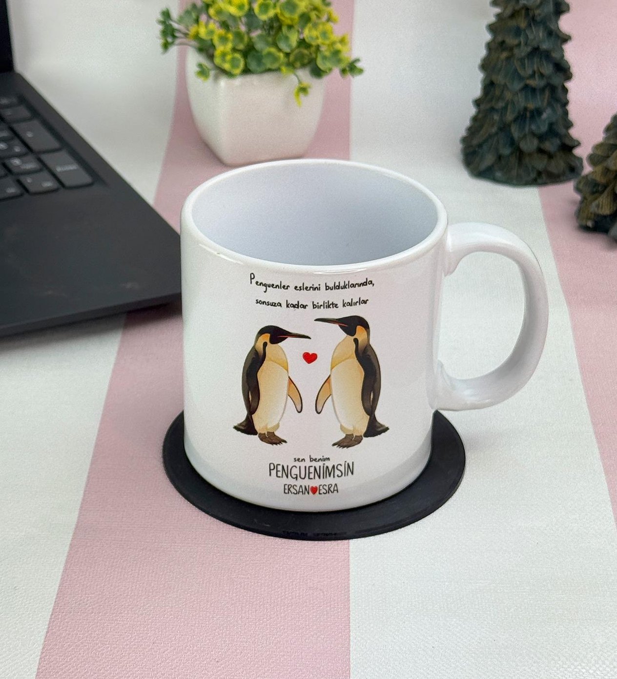 Kişiye Özel Sen Benim Penguenimsin Kupa BardakgiftmodaGmkp100647