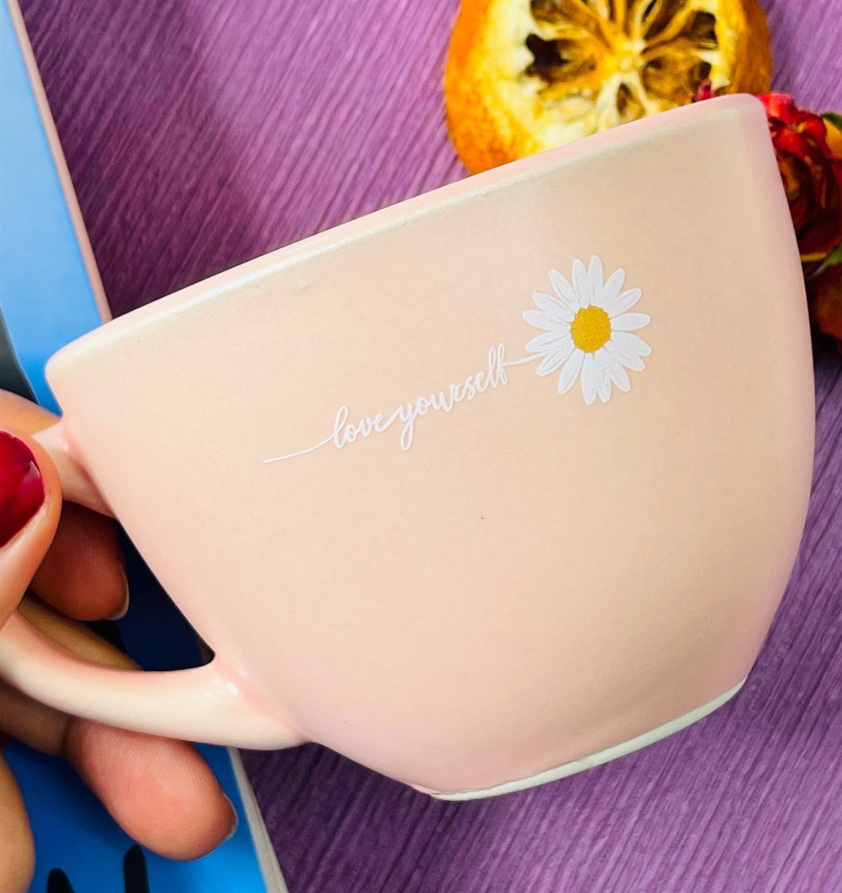 Papatya Love You Tasarımlı 6 Cm Kupa BardakgiftmodaGmkp100274