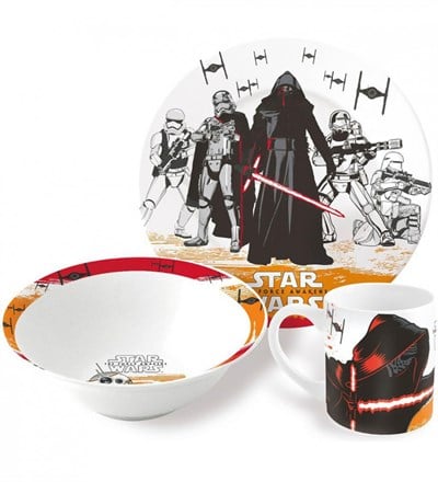 Lisanslı Star Wars Porselen 3 lü Beslenme Yemek Seti