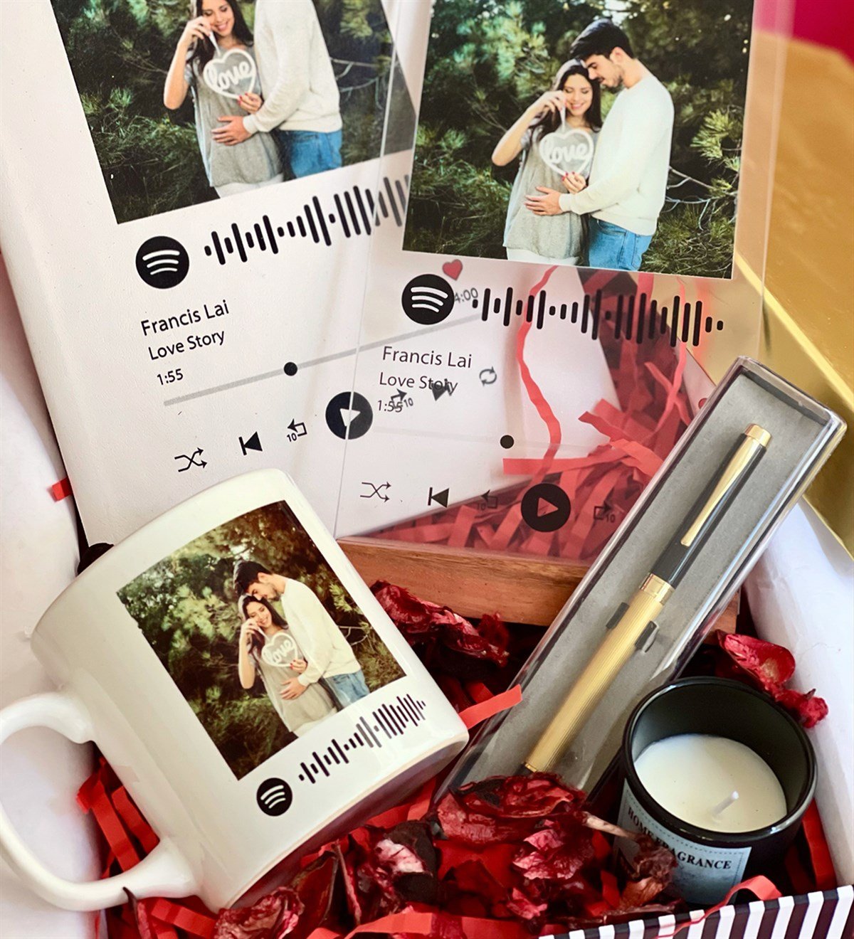 Özelleştirelebilir Spotify Sevgiliye Hediye SetiGiftmodaGmhs100164
