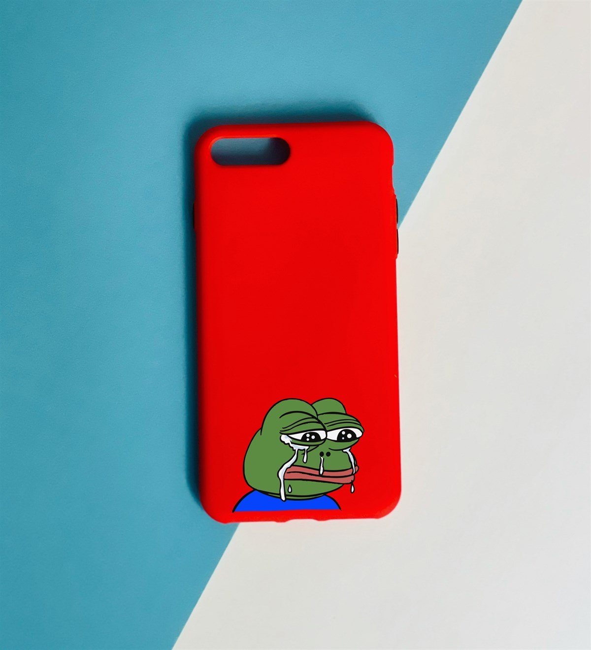 Kurbağa Pepe Tasarımlı iPhone 8 Kılıf giftmodaGmklf100040