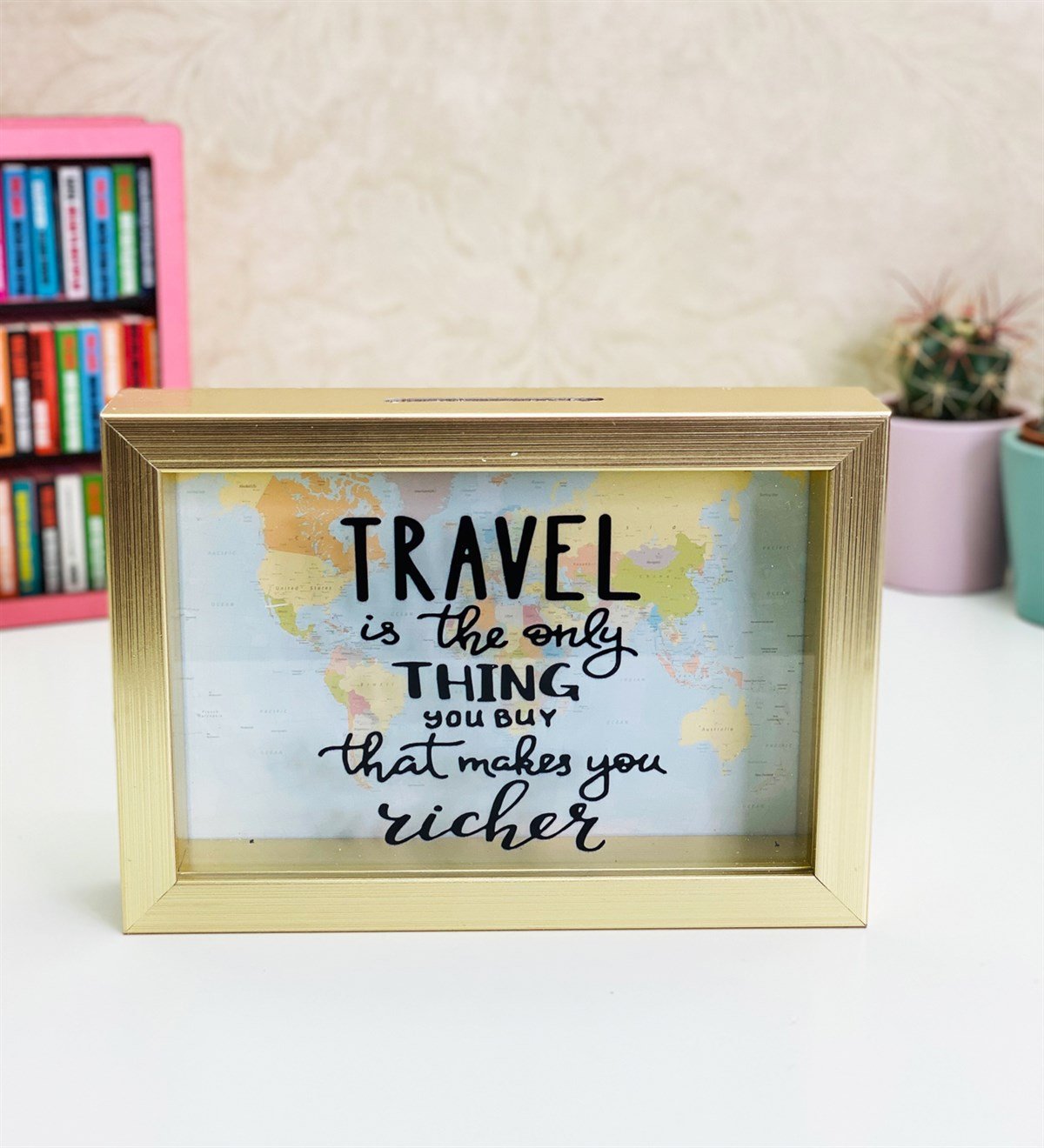Travel Journel Tasarımlı Kumbara Ve Bıllıe Eilsh Lastikli Defter SetGiftmodaGM-2140-Bıllıe-Eilsh-Defter-Set