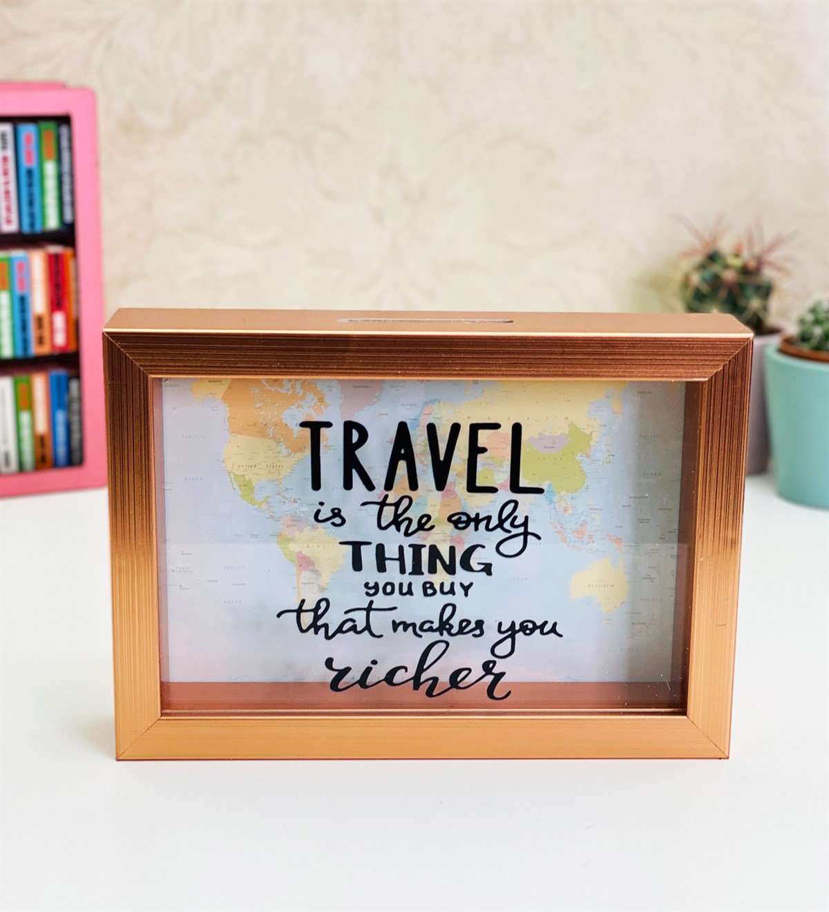 Travel Journel Tasarımlı Kumbara Ve Bıllıe Eilsh Lastikli Defter SetGiftmodaGM-2140-Bıllıe-Eilsh-Defter-Set