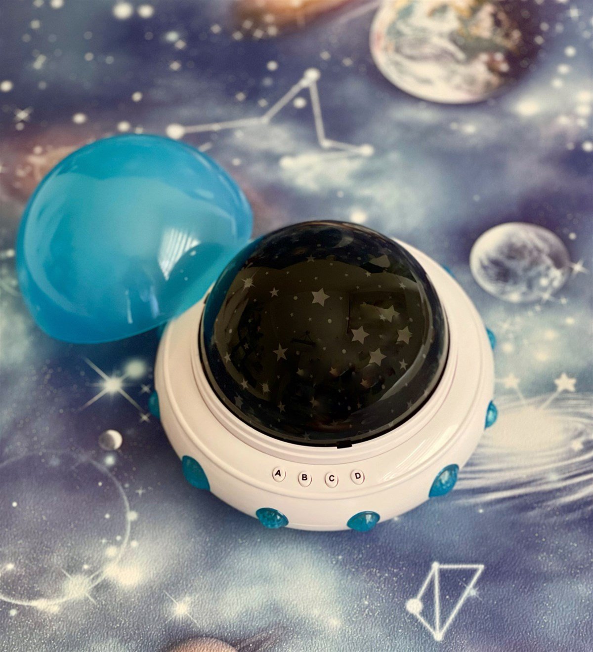 Ufo Müzikli Prejeksiyon LambaGiftmodaGm4136-Mavi