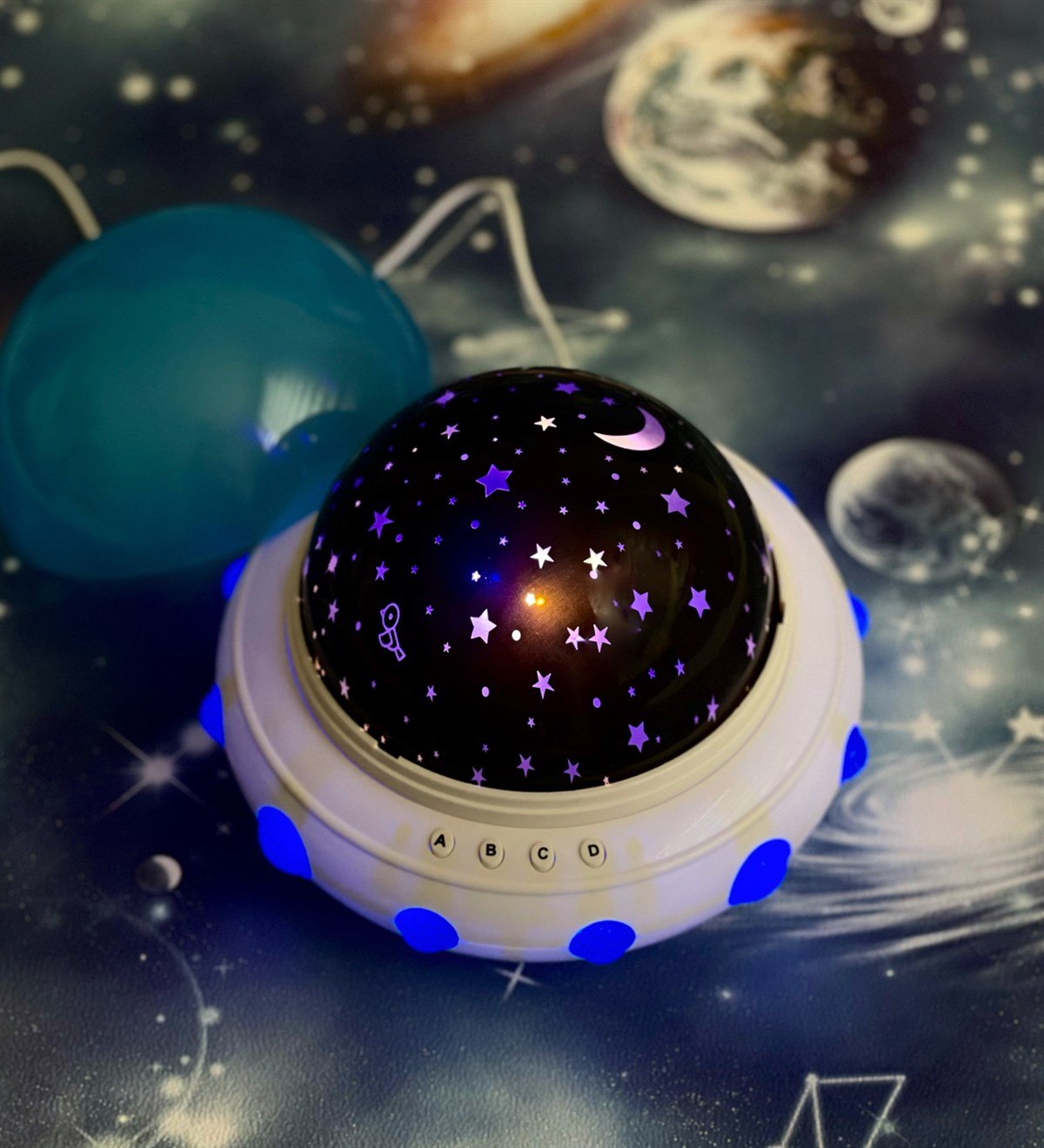 Ufo Müzikli Prejeksiyon LambaGiftmodaGm4136-Mavi