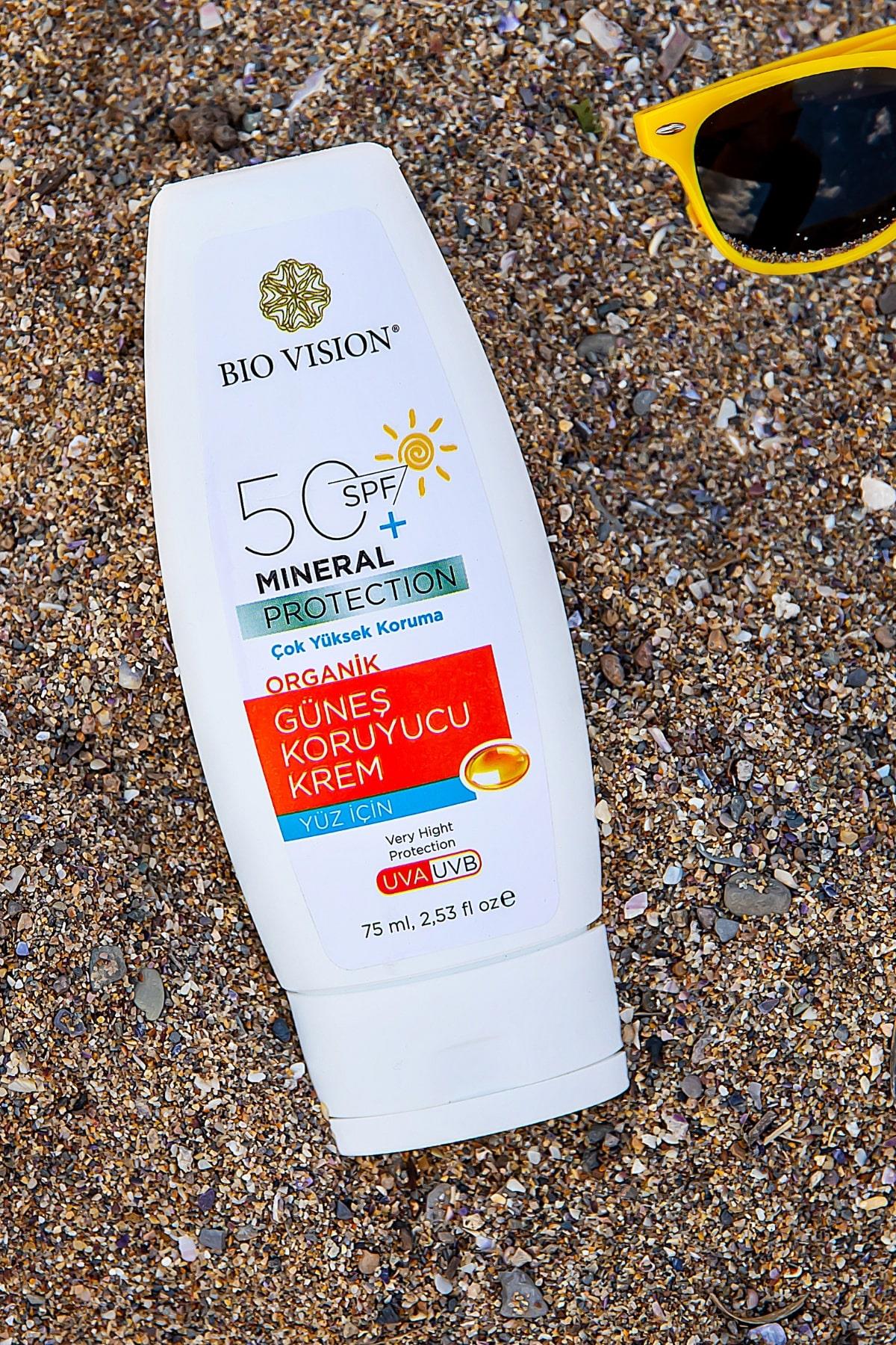 SPF 50+ Organik Yüz için Güneş Koruyucu Kremi 75 ml