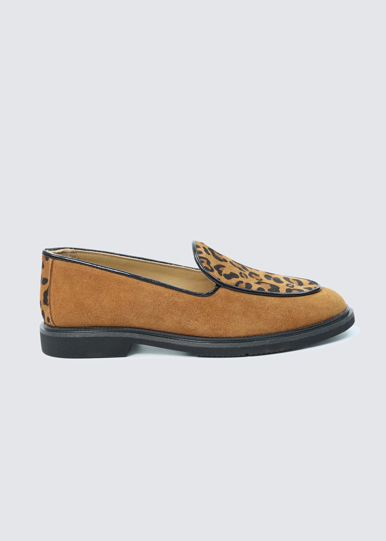 7353 TABA SÜET DERİ LEOPARLI BABET