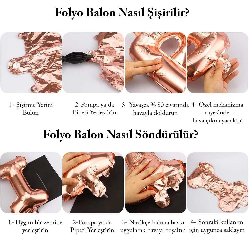 6 Gold Rakam ve Kral Tacı Folyo Balon Doğum Günü Parti Kutlama Seti