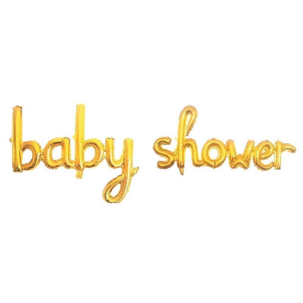 Baby Shower Gold Folyo Balon - Bebek Çocuk Parti Kutlama Seti 