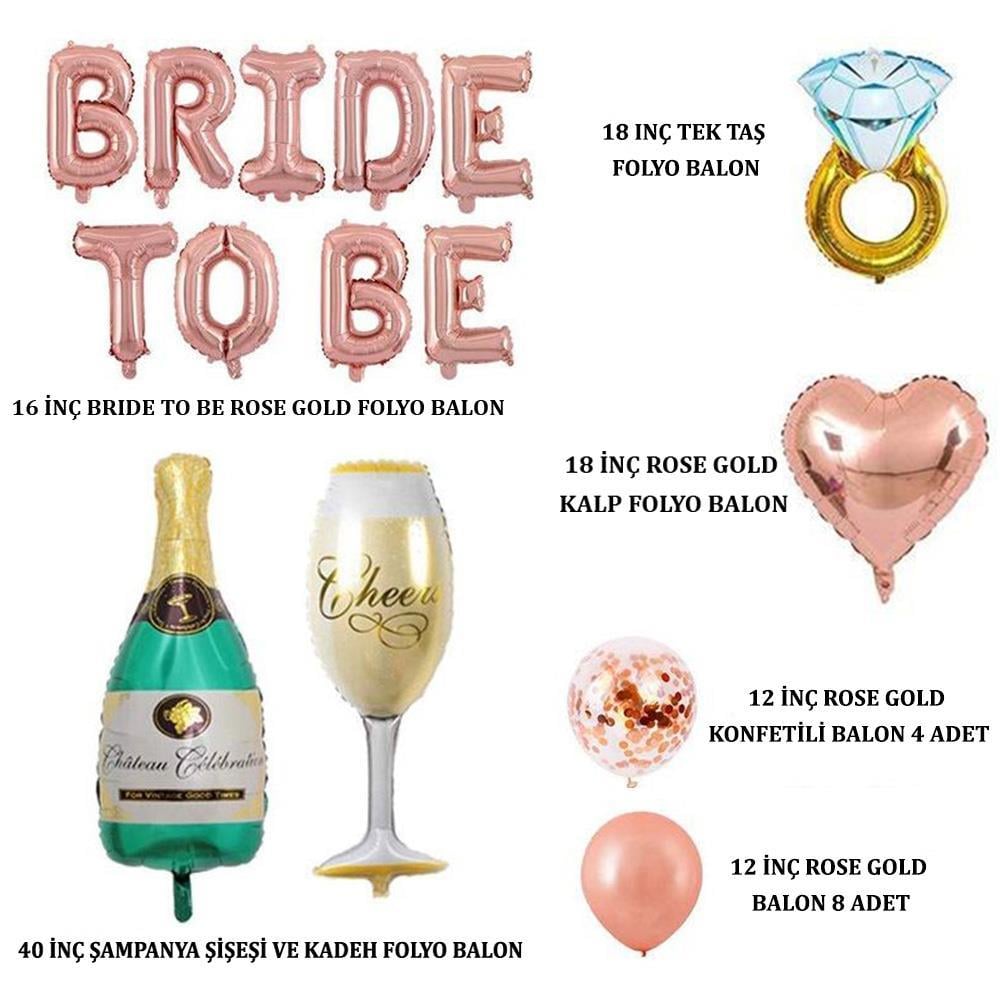 Bride To Be Bekarlığa Veda Parti Kutlama Seti 1