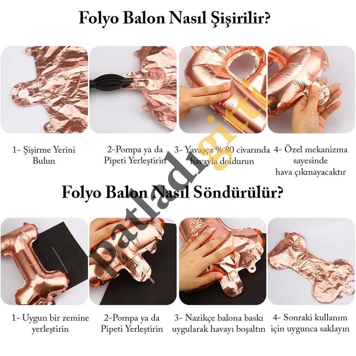 D Harf Gökkuşağı Folyo Balon16 İnç 36 cm