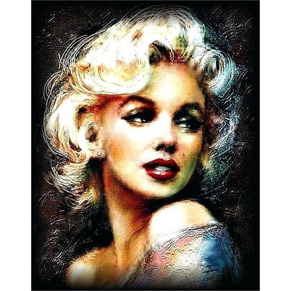 Marilyn Monroe Sayılarla Boyama Çerçeveli Hobi Seti 40x50 cm