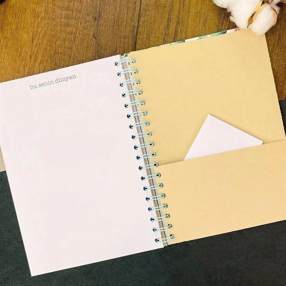 Moo Sevimli İnek Tasarımlı Spiralli Sticker'lı Tarihsiz Konuşan Ajanda Haftalık Planlayıcı Defter