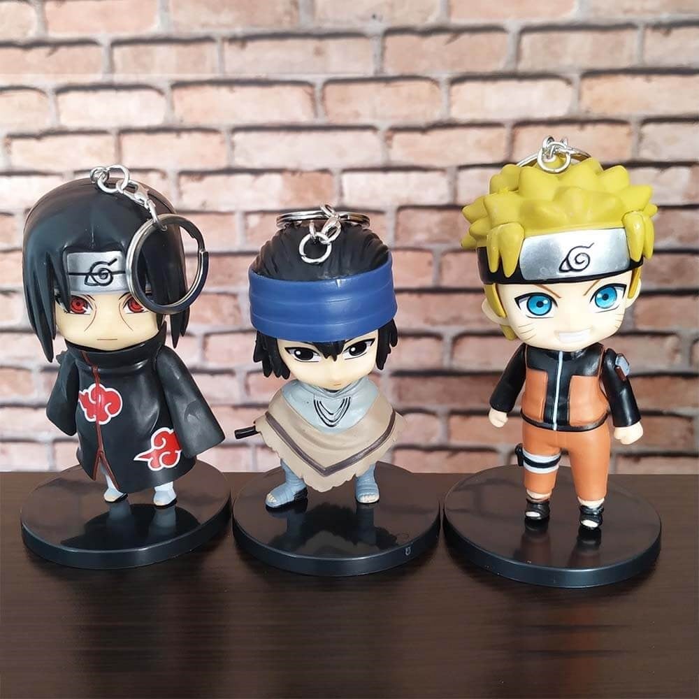 Naruto Figür Anahtarlık 3'lü Set 2 - Itachi, Uzumaki