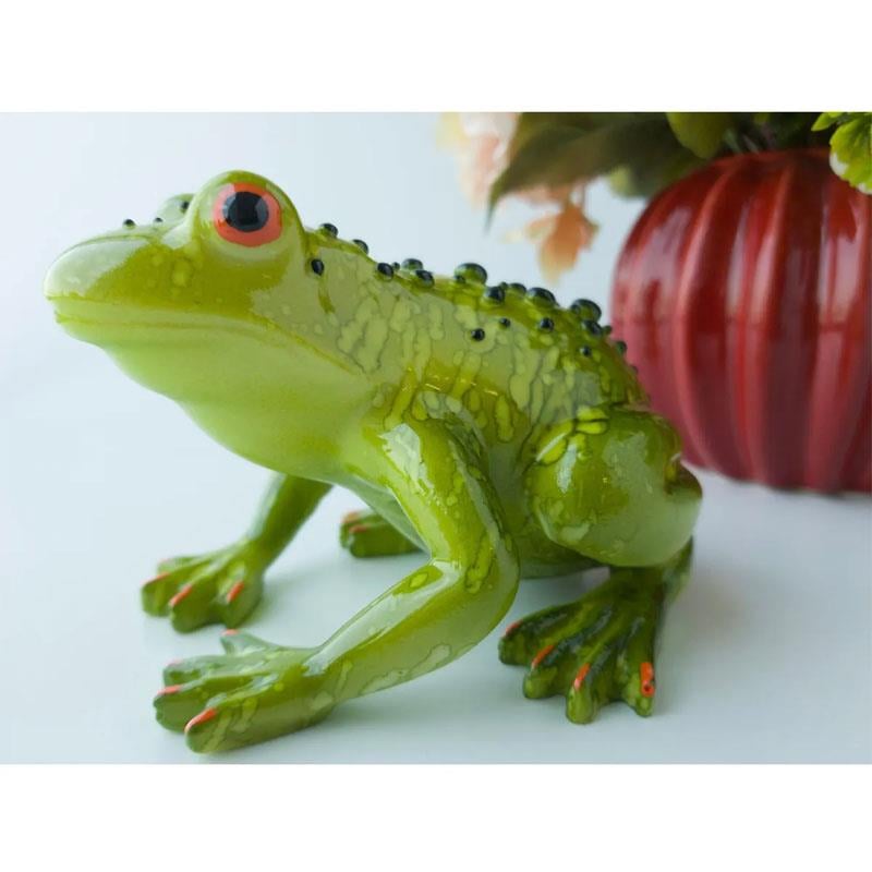 Dekoratif Kurbağa Yeşil 13 cm - Kare Home