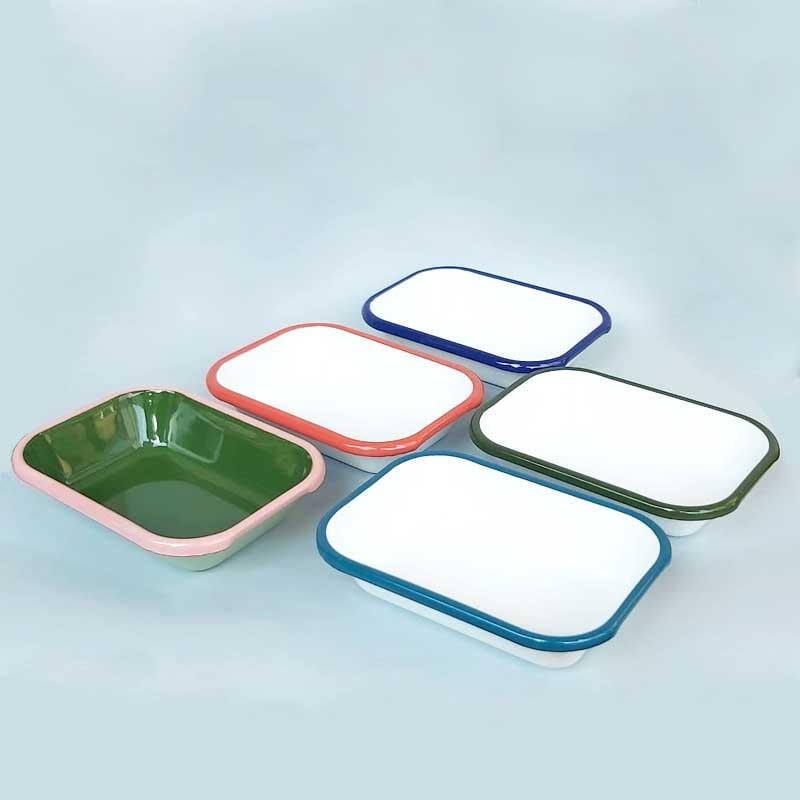 Emaye Meze Tabağı Açık Yeşil 16 cm - Emayeci