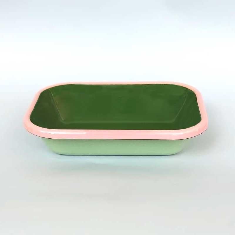 Emaye Meze Tabağı Açık Yeşil 16 cm - Emayeci