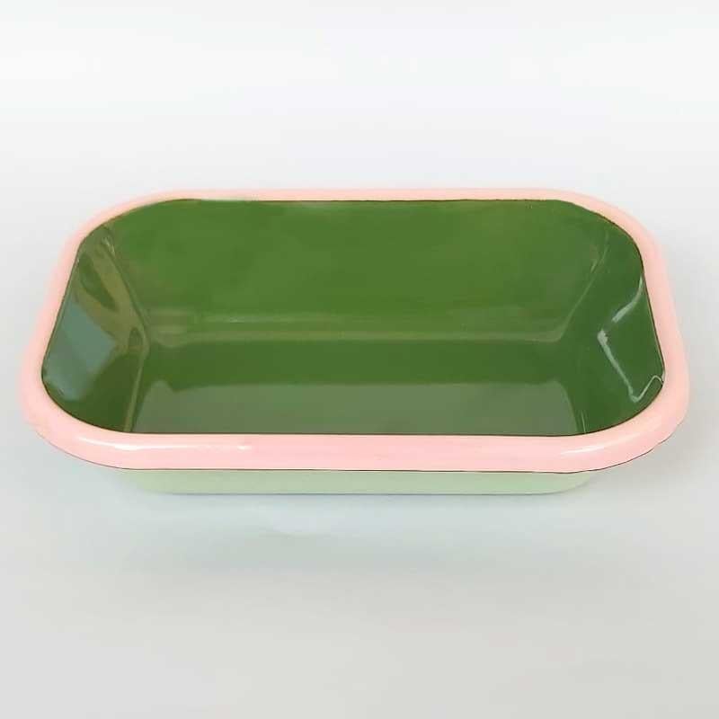 Emaye Meze Tabağı Açık Yeşil 16 cm - Emayeci
