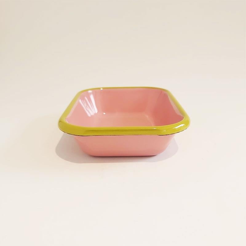 Emaye Meze Tabağı Gül Kurusu 17 x 12 cm - Emayeci