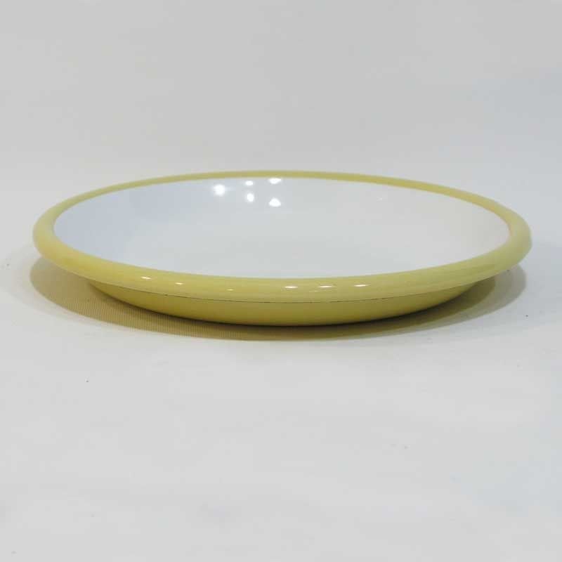 Emaye Tabak 20 cm Sarı - mutfak-gereçleri-emaye-dayanıklı
