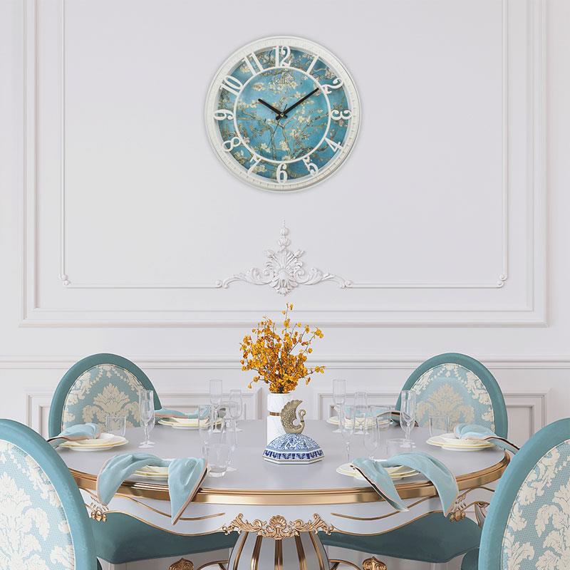 Hisar Badem Çiçekleri Desen Duvar Saati - Regal