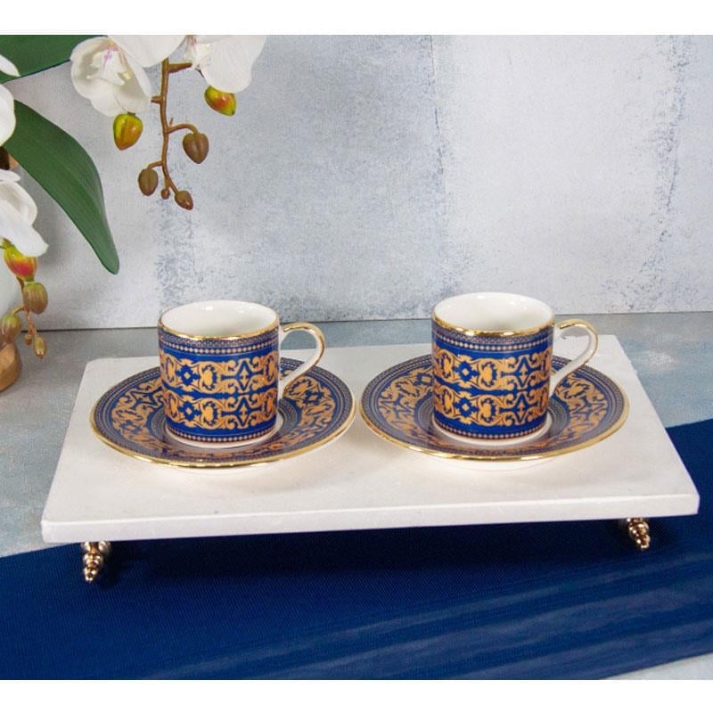 Ottoman Kobalt 2'li Kahve Fincanı Takımı - Mondecor