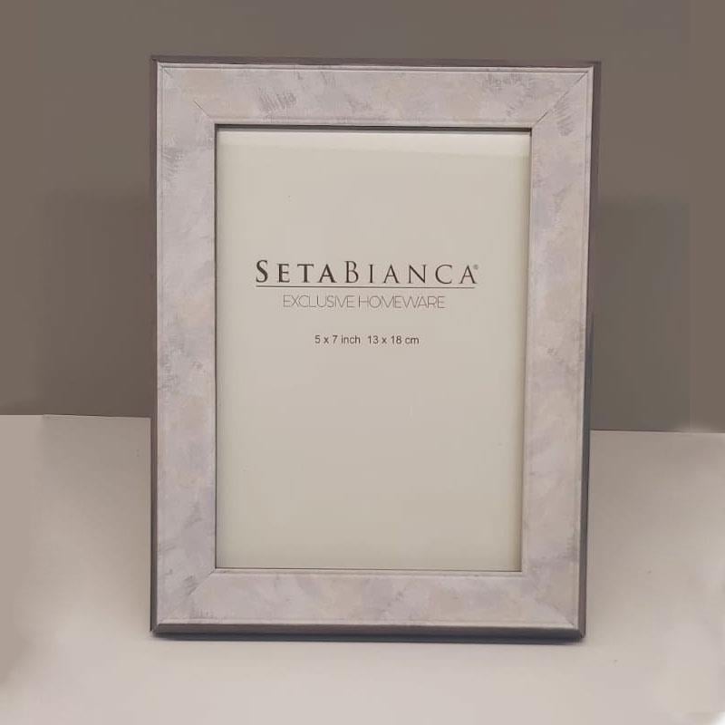 Seta Bianca 13 x 18 cm Çerçeve Gri Sedef
