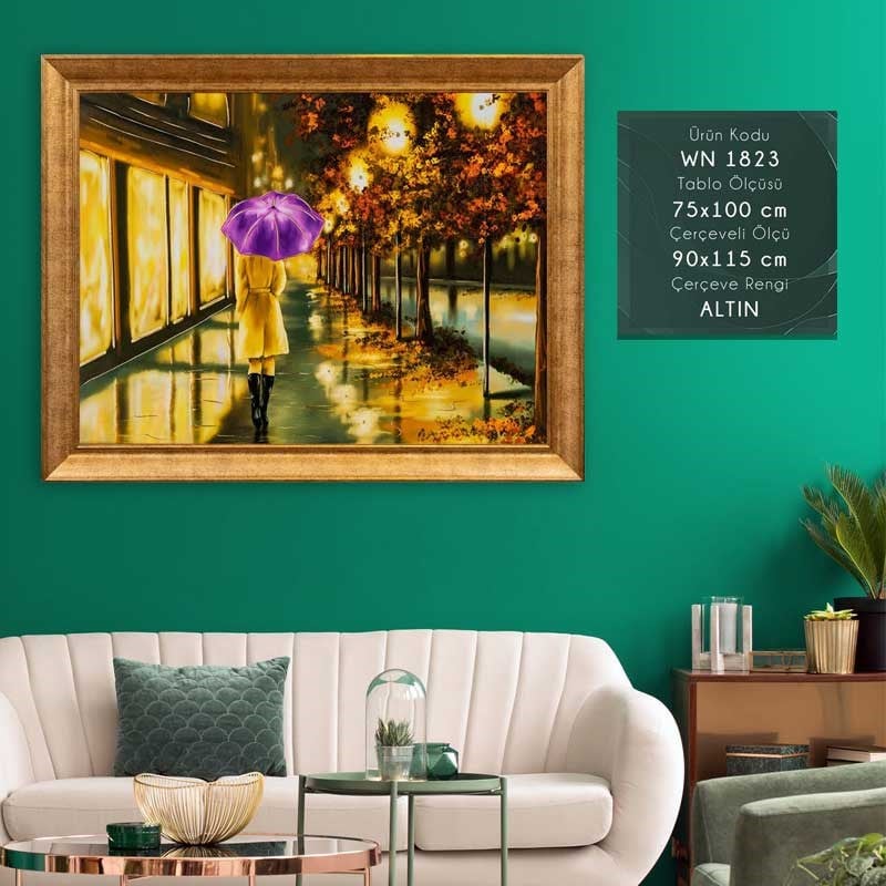 WN 1823 Çerçeveli Tablo - Kare Home