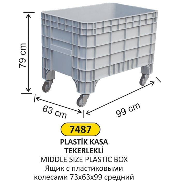 PLASTİK TEKERLEKLİ KASA