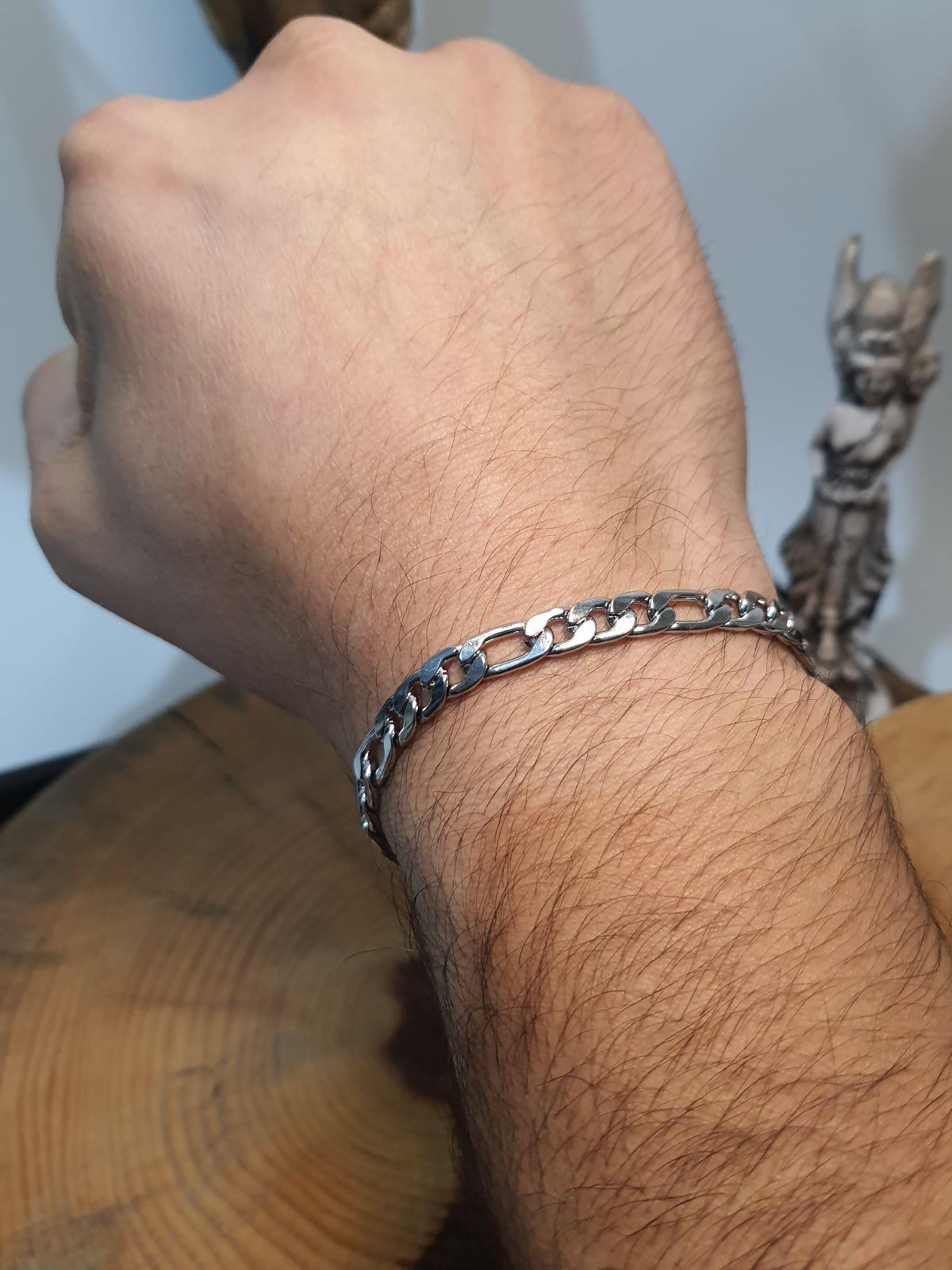 Çelik BileklikJTAW24DOB1376 JANTİ ERKEK BİLEKLİK PASLANMAZ ÇELİK 316L GÜMÜŞ GRİ GURMET DESEN TASARIM KUTULU GARANTİLİJanti