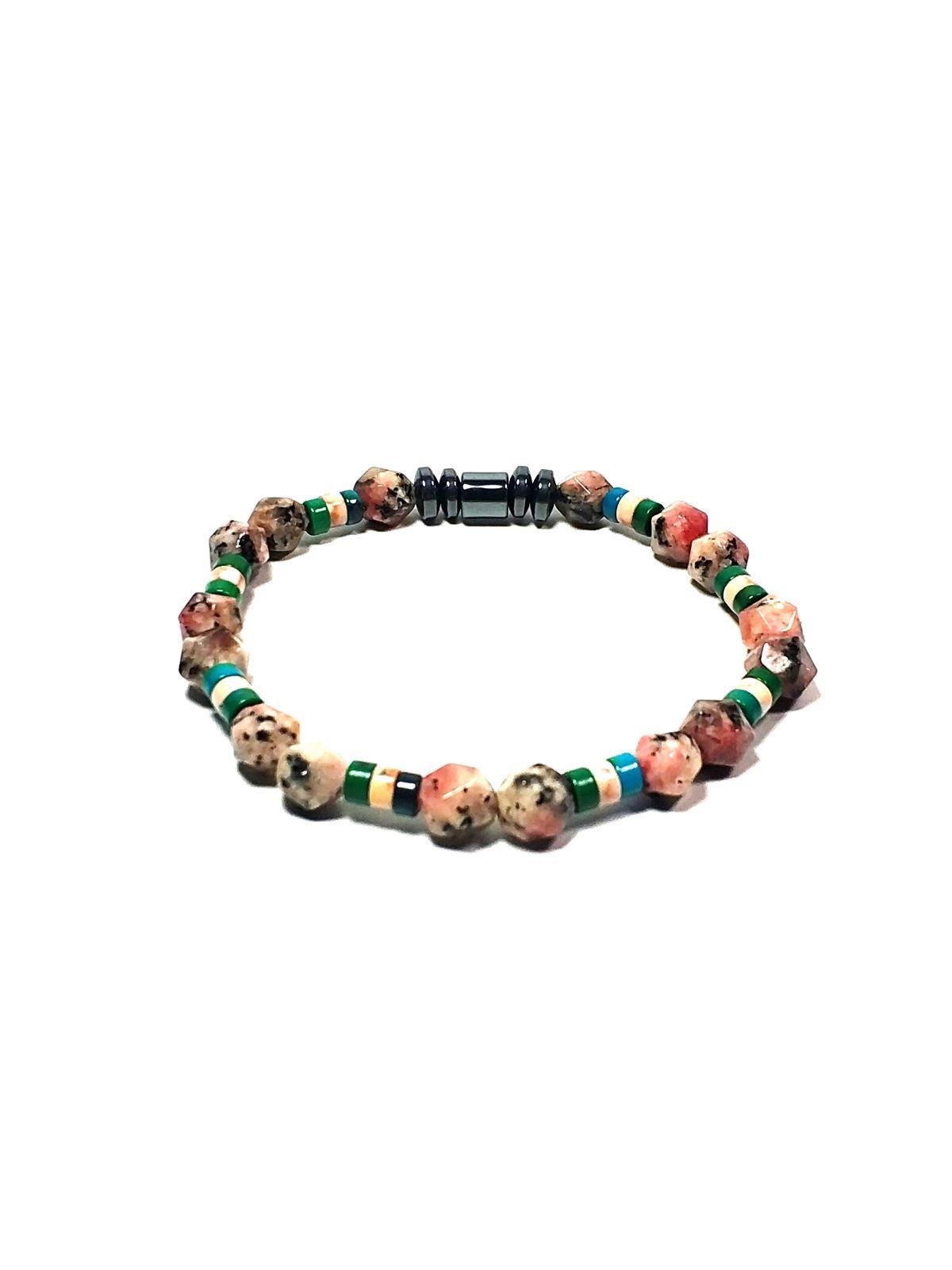 Doğaltaş BileklikJTSS24DOB1426 JANTİ UNISEX BİLEKLİK JADE PIRLANTA KESİM SODALİT HEMATİT DOĞALTAŞ TASARIM GARANTİLİJanti