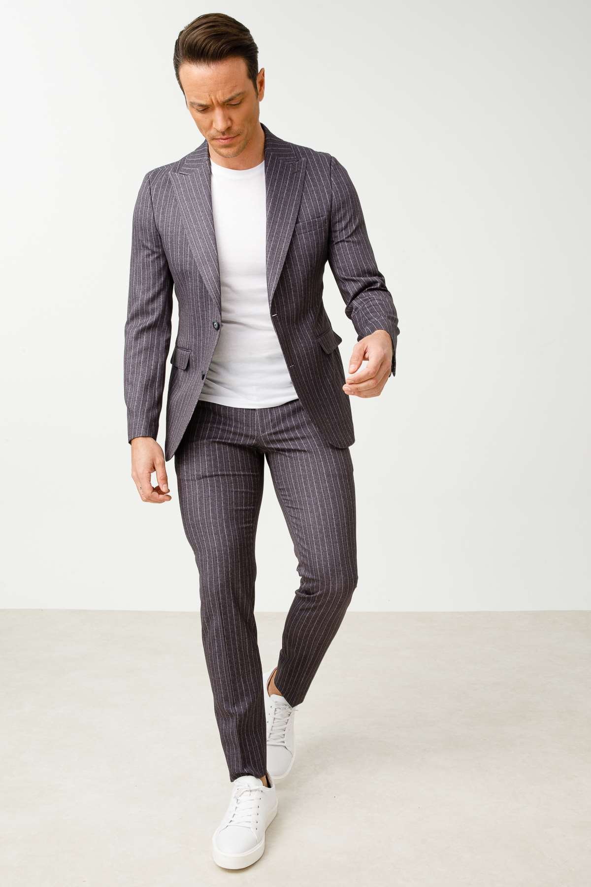 ERKEK ANTRASİT SLIM FIT / DAR KALIP STD TAKIM ELBİSE