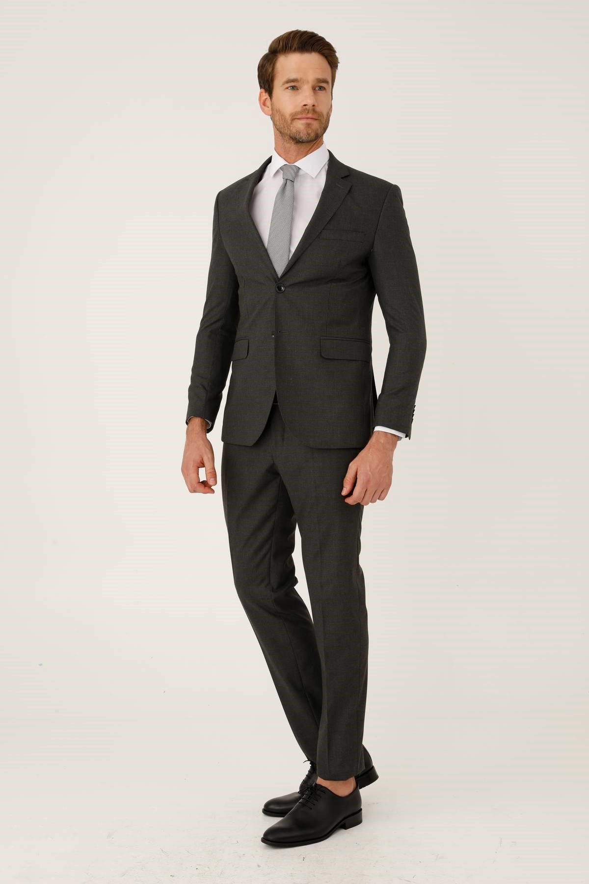 ERKEK FÜME SLIM FIT / DAR KALIP STD TAKIM ELBİSE