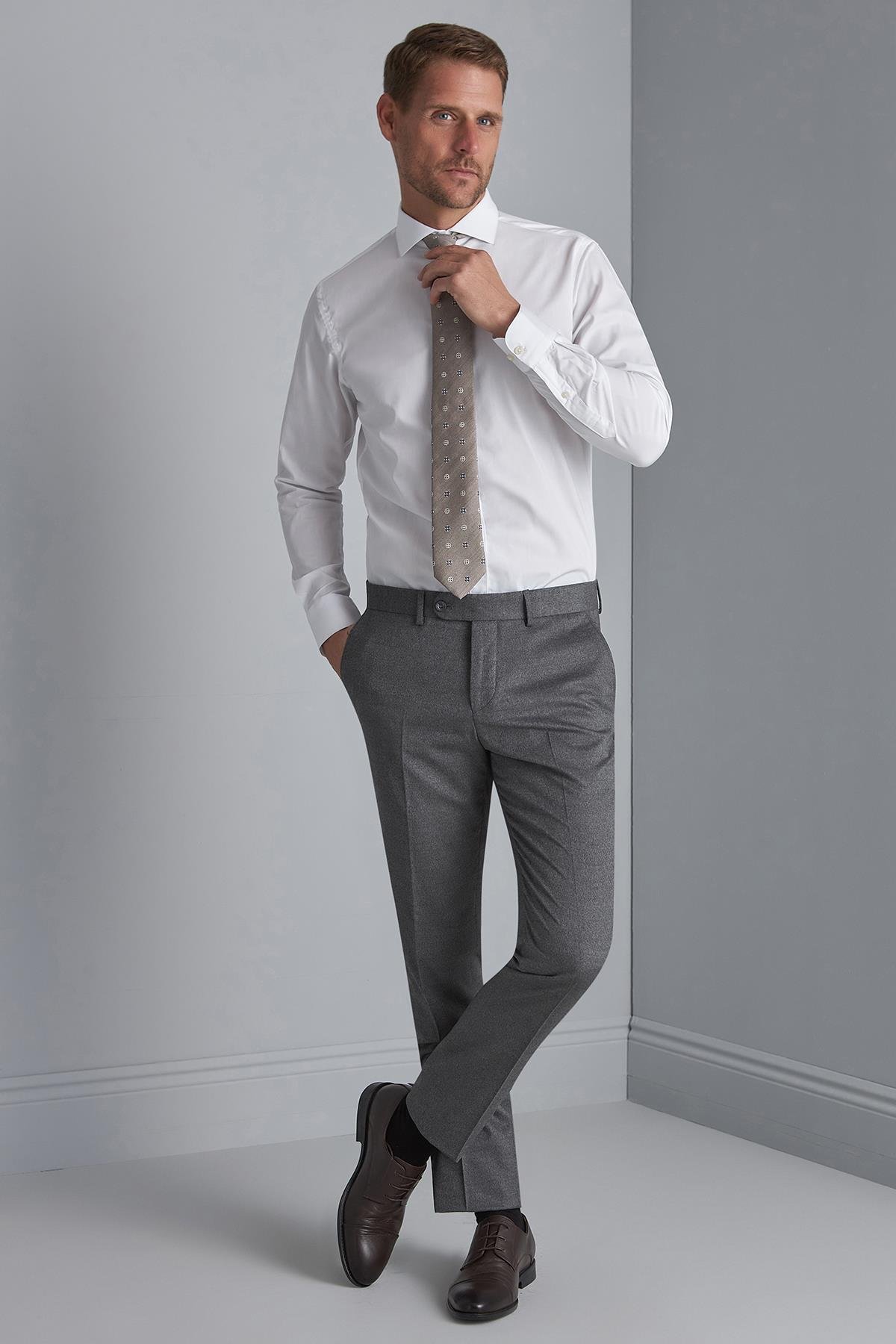 ERKEK GRİ REGULARFIT / RAHAT KALIP STD PANTOLON